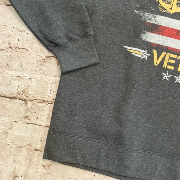 NWT Port & company USS Carl Vinson CVN-19 veteran gray fleece unisex sweater L. - Picture 3 of 8